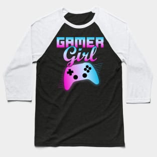 Gamer Girl Funny Video Gaming Game Controller Graphic Gift Baseball T-Shirt